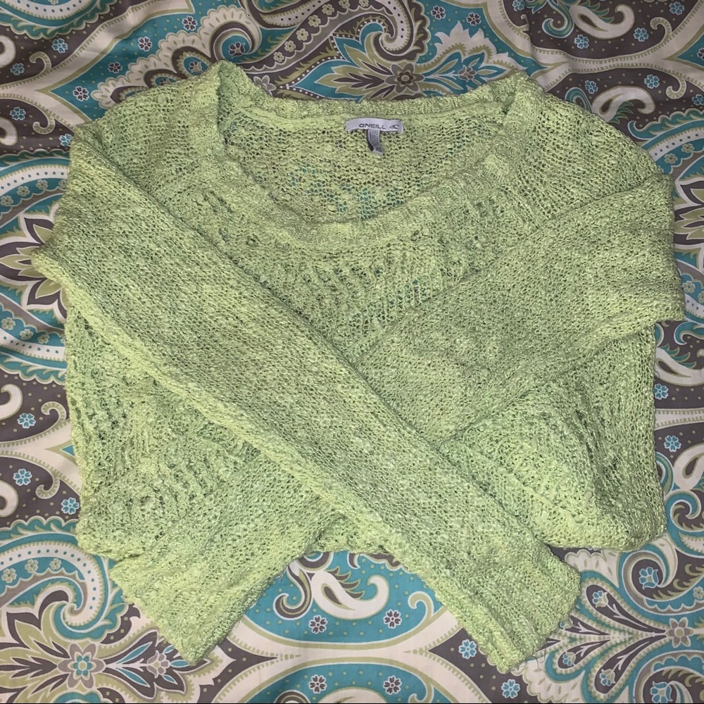 ONeill lime green sweater